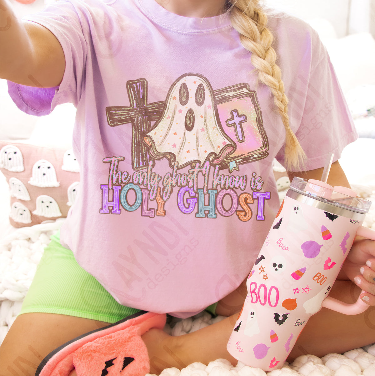 The Only Ghost I Know is the Holy Ghost Top — design shown on an example garment