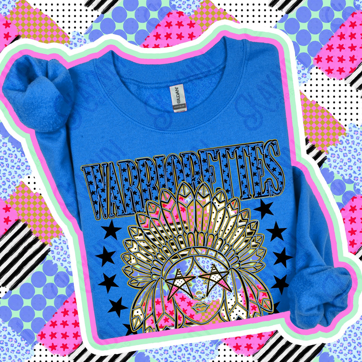 Patchwork Varisty Stars Warriorettes Top