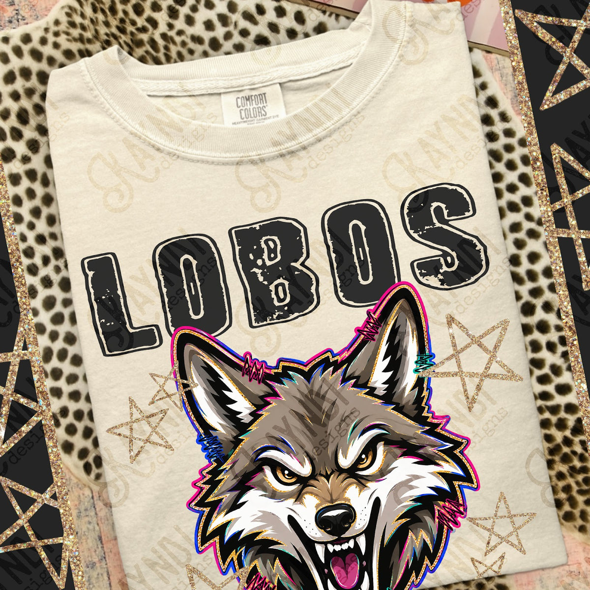 Grunge Varsity Lobos Top