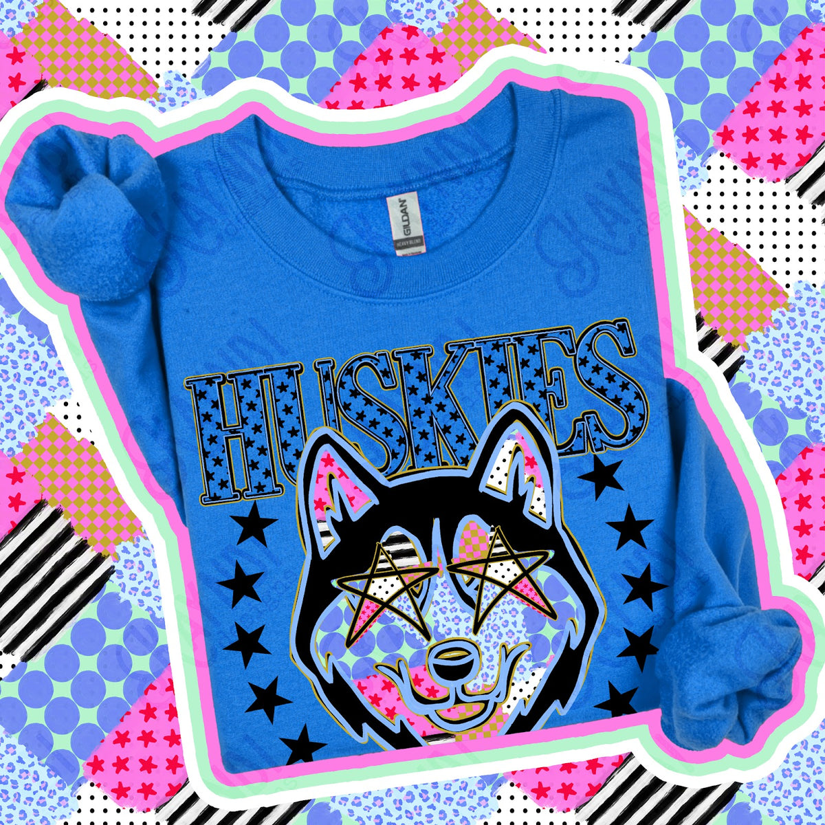Patchwork Varisty Stars Huskies Top