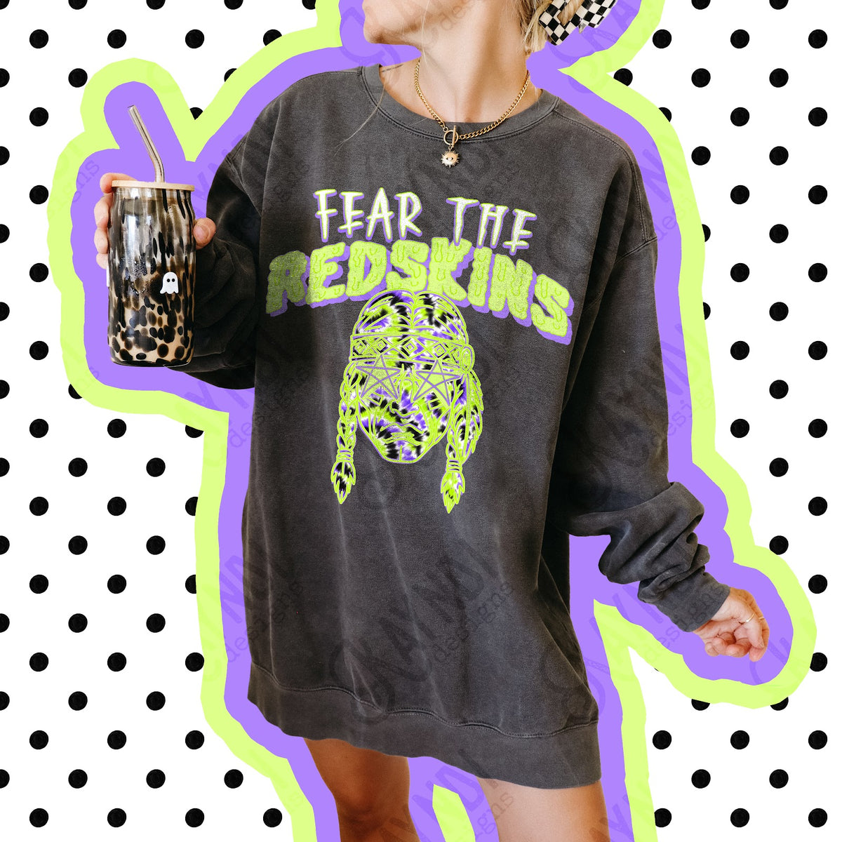 Fear the Redskins Top apparel mockup