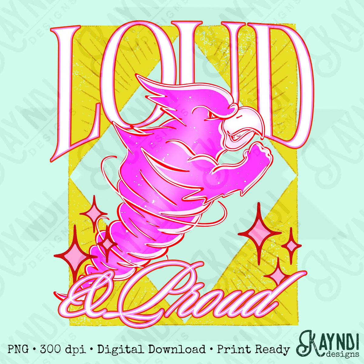KayndiDesigns Loud and Proud Pink Cyclone Top