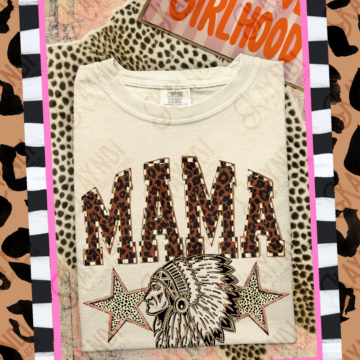 MAMA Savages Top design mockup