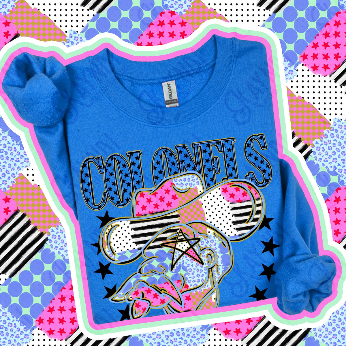 Patchwork Varisty Stars Colonels Top