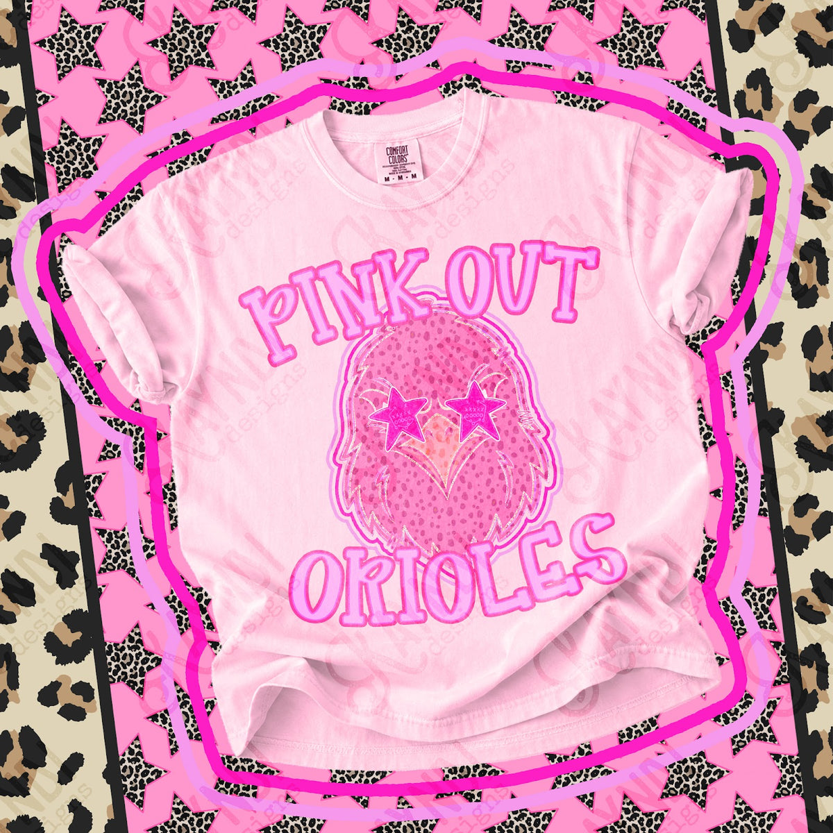 Pink Out Orioles Top design mockup