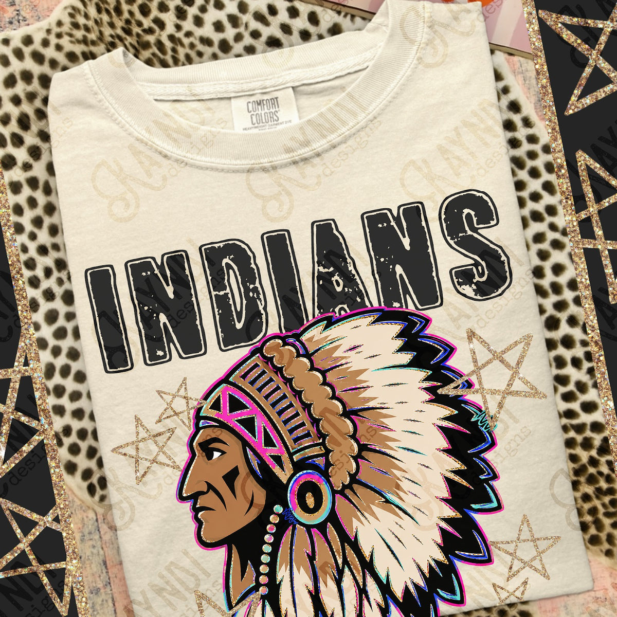Grunge Varsity Indians 2 Top