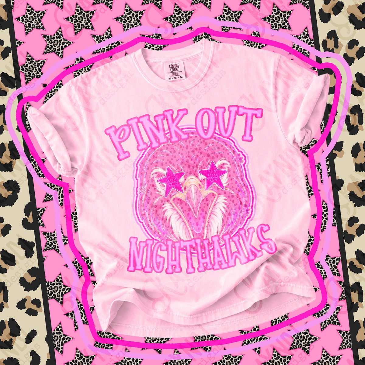 Pink Out Nighthawks Top design mockup