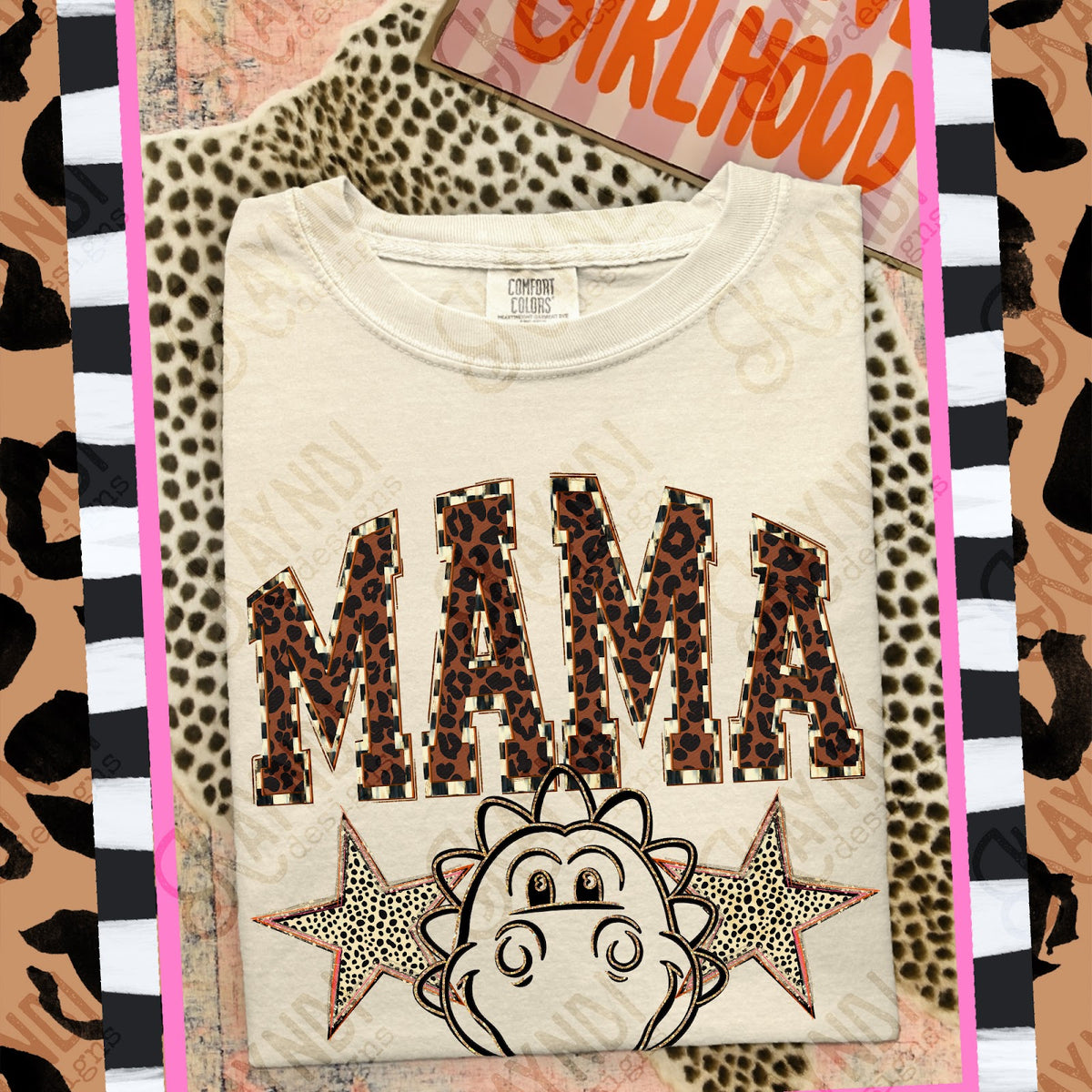 MAMA Dinos 3 Top design mockup