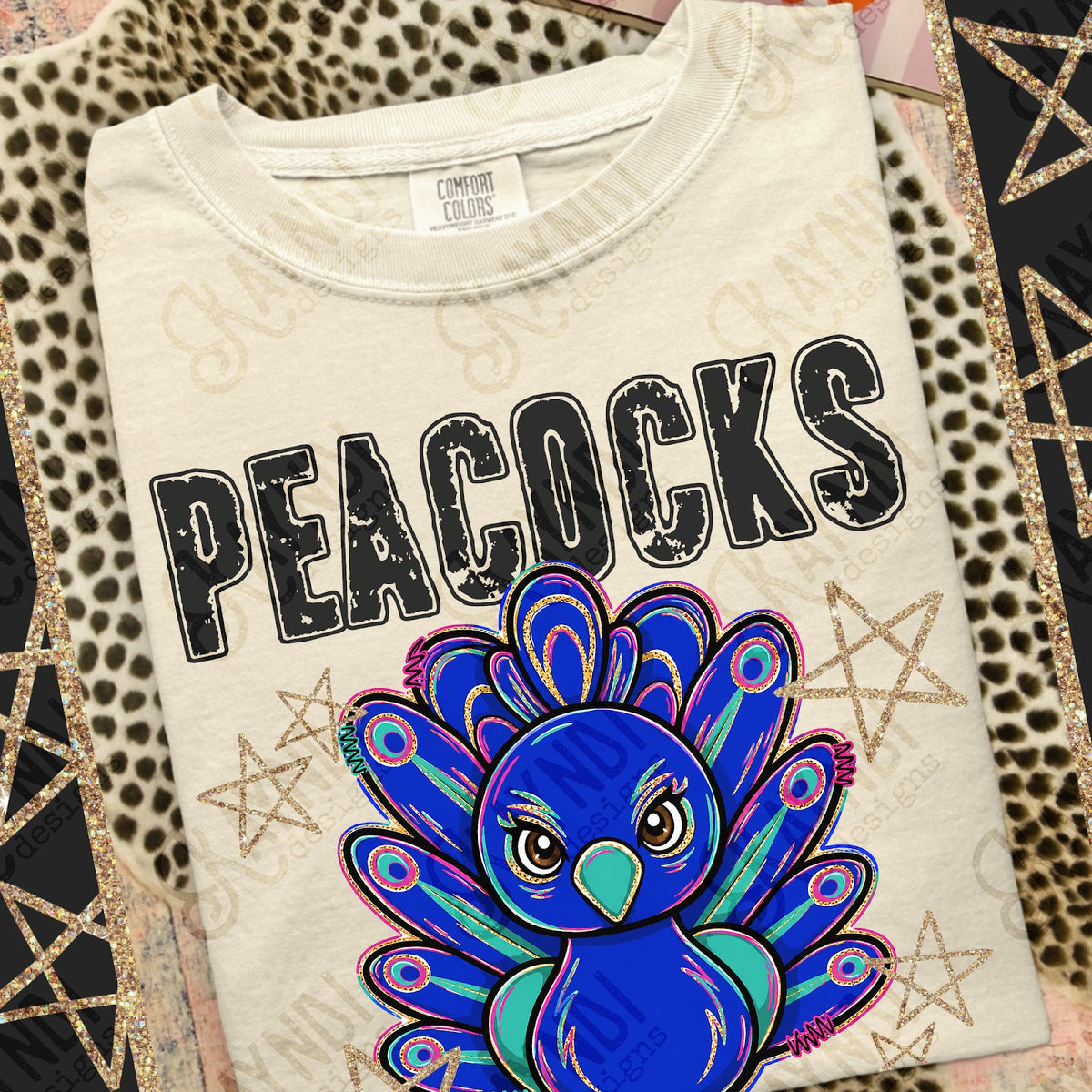 Grunge Varsity Peacocks Top