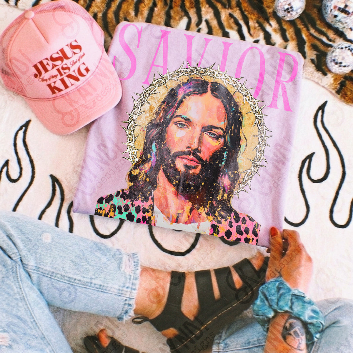 Savior Jesus Top — design shown on an example garment