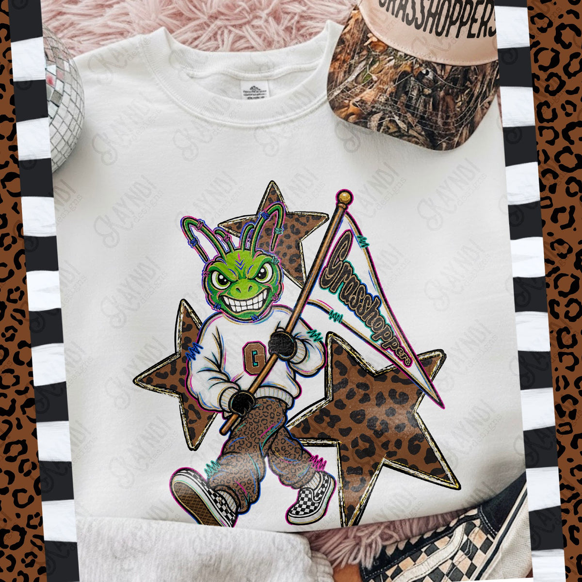 Leopard Sweats Grasshoppers Top