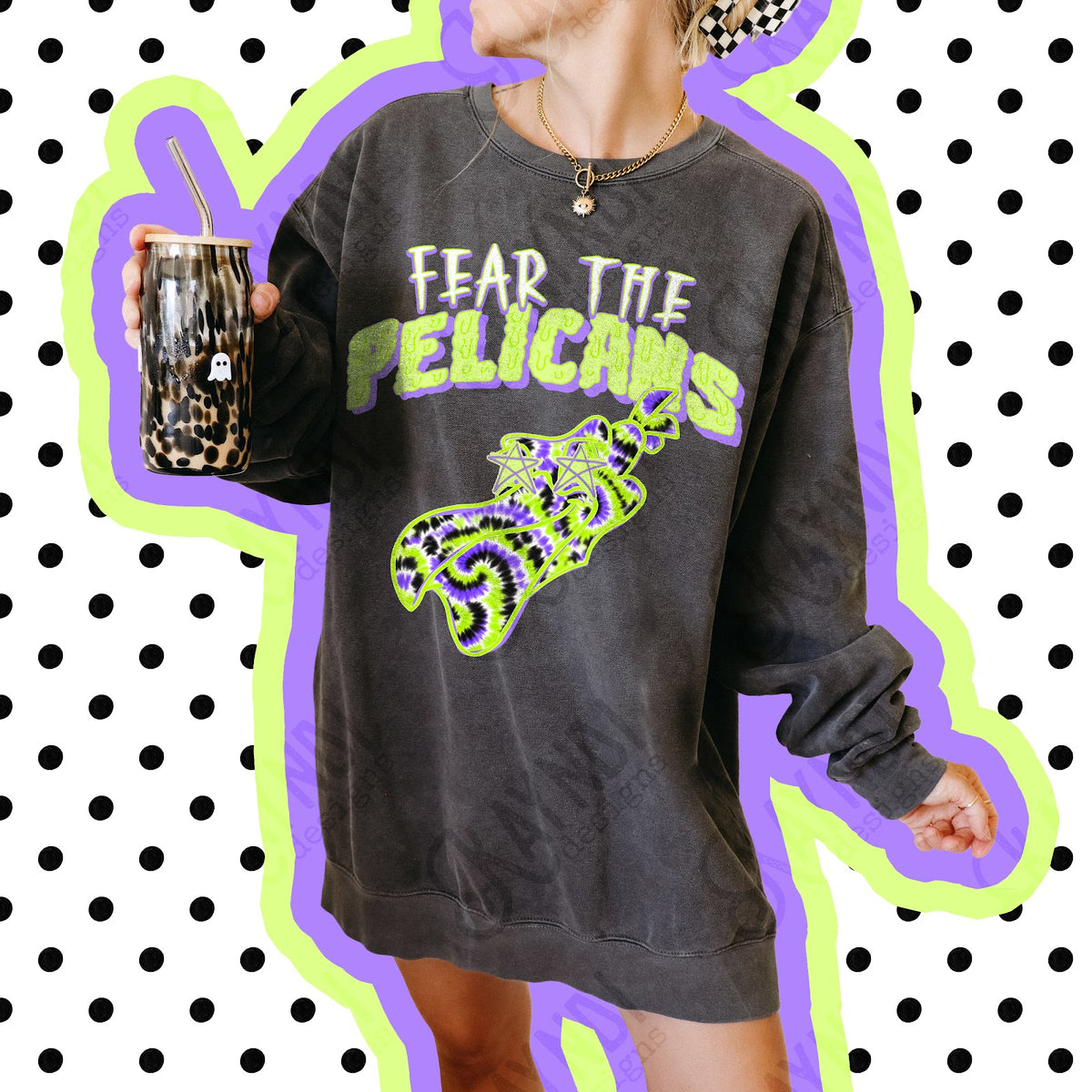 Fear the Pelicans Top apparel mockup