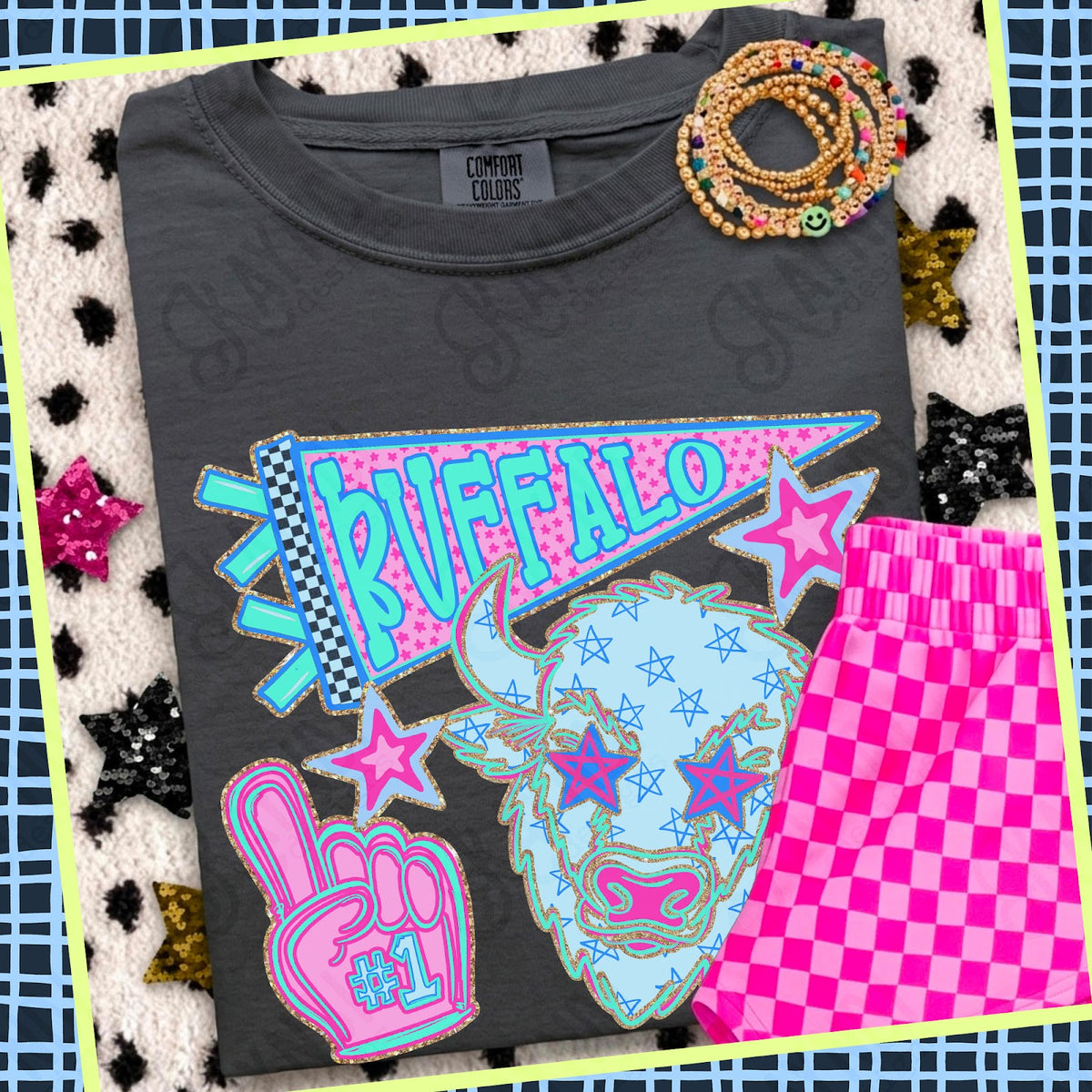 Doodle Star Mascots Buffalo 2 Top