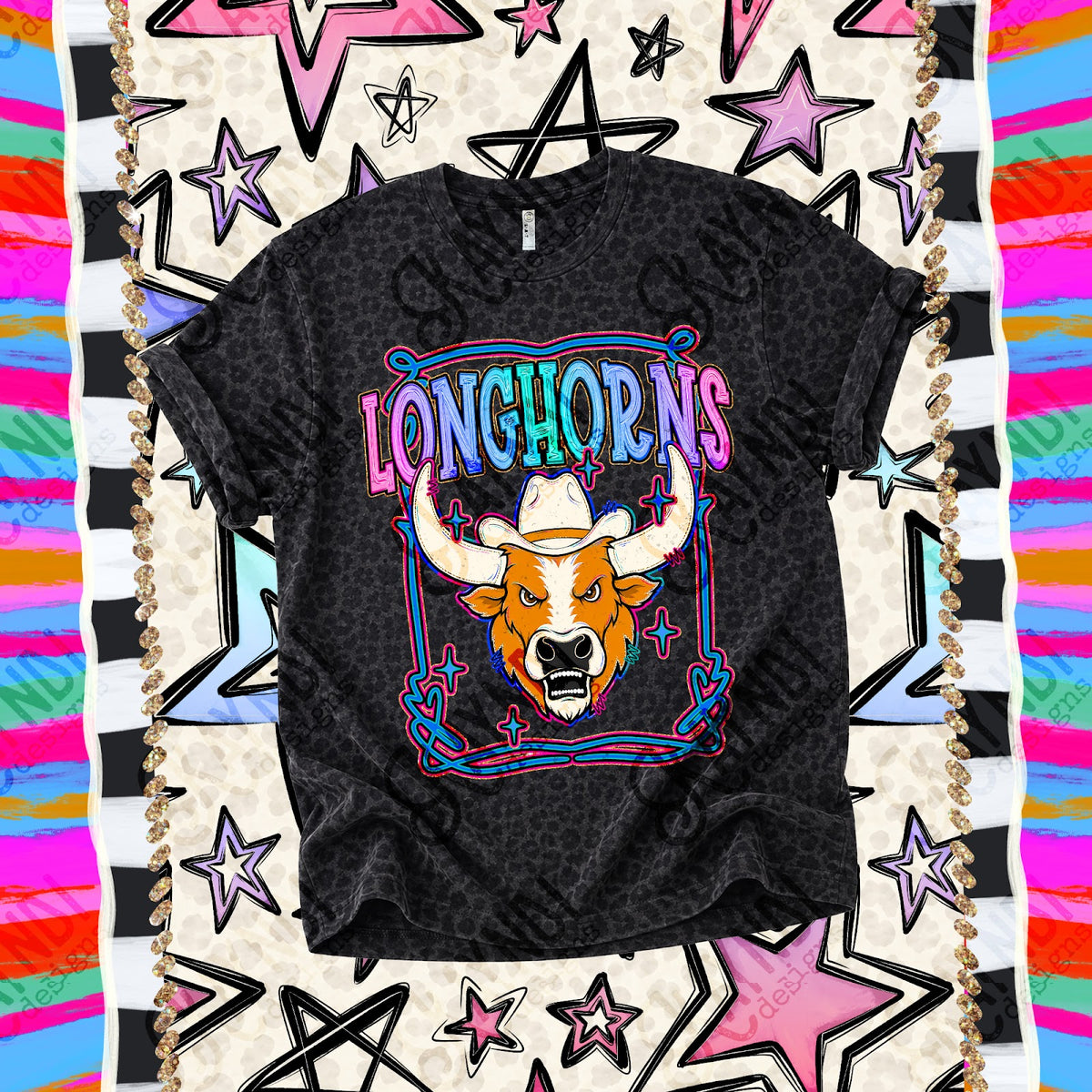 Retro Pop Longhorns 4 Top