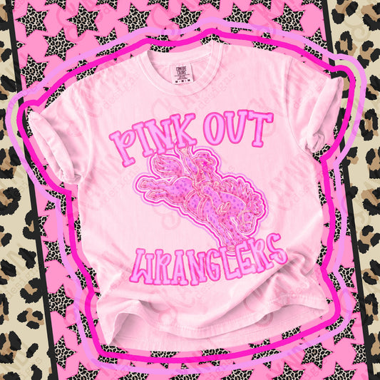 Pink Out Wranglers Top design mockup