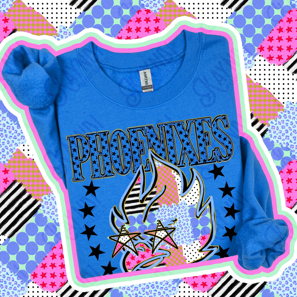 Patchwork Varisty Stars Phoenixes Top