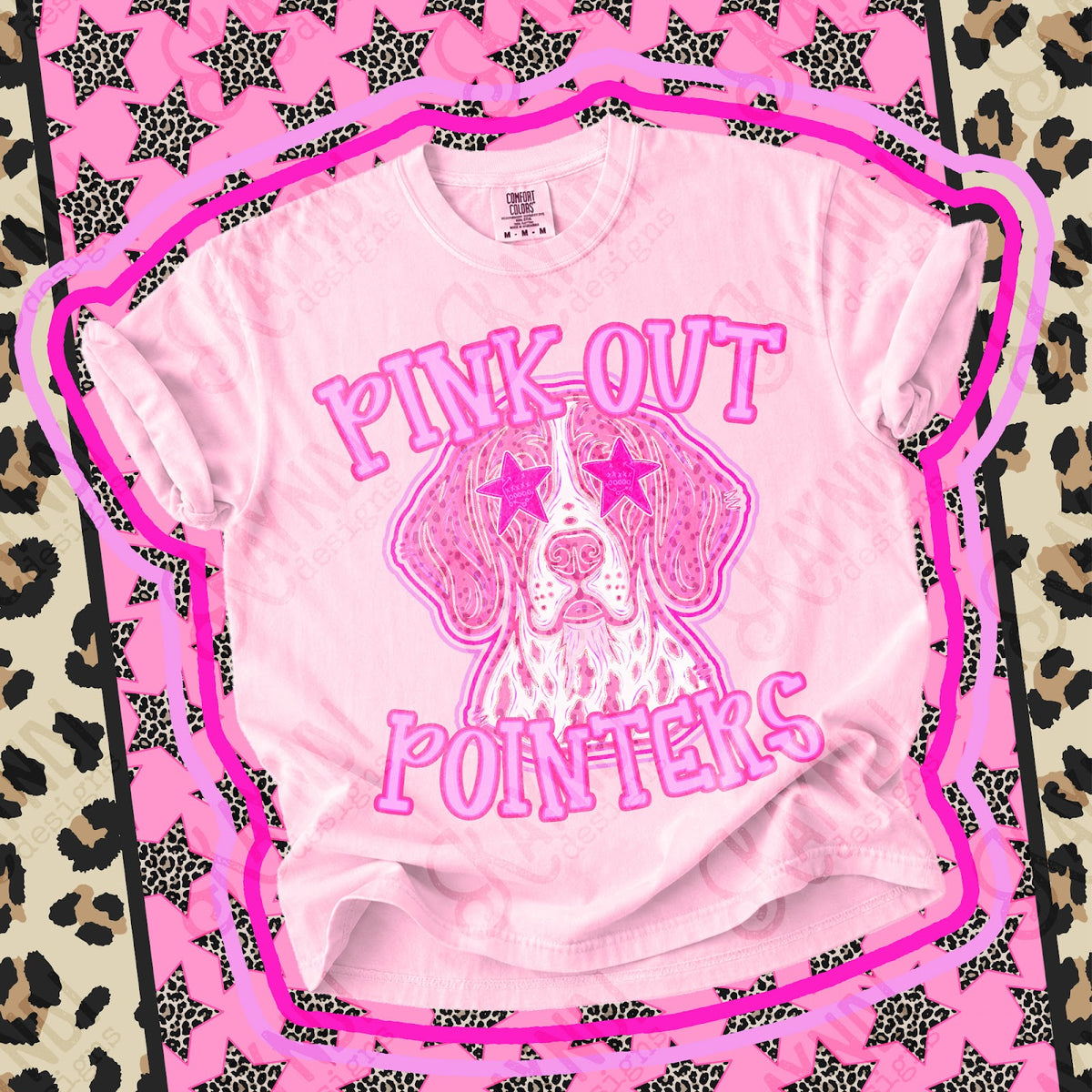Pink Out Pointers Top design mockup