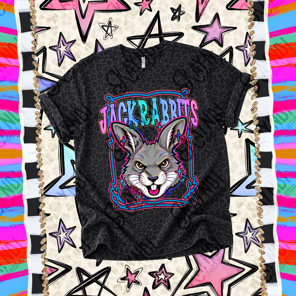 Retro Pop Jackrabbits Top