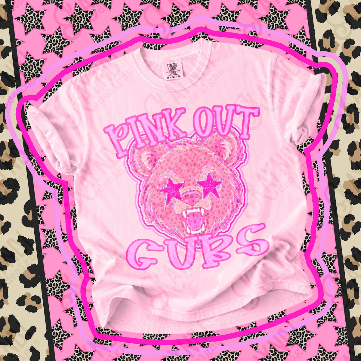 Pink Out Cubs Top design mockup
