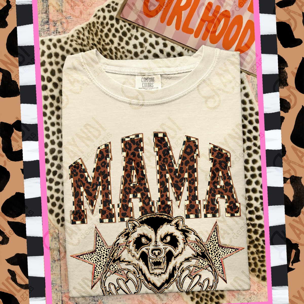 MAMA Wolverines Top design mockup