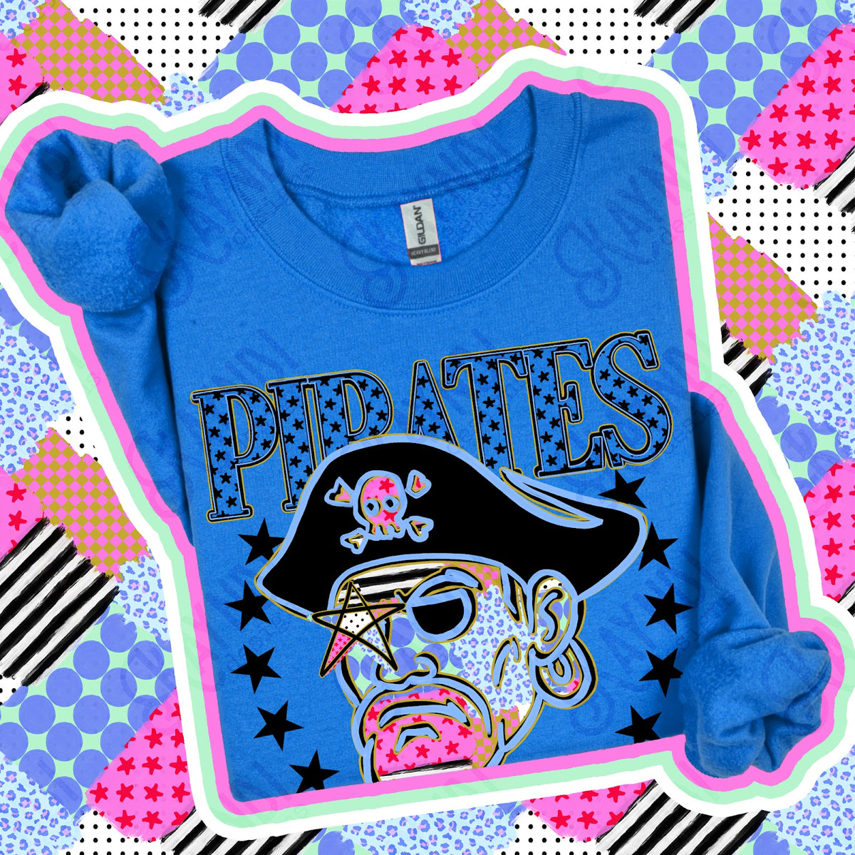 Patchwork Varisty Stars Pirates Top