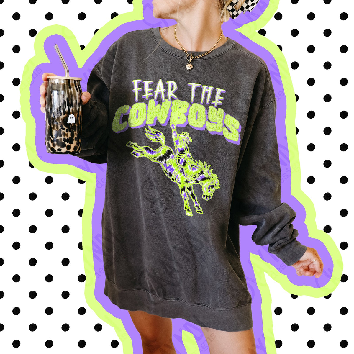 Fear the Cowboys 3 Top apparel mockup