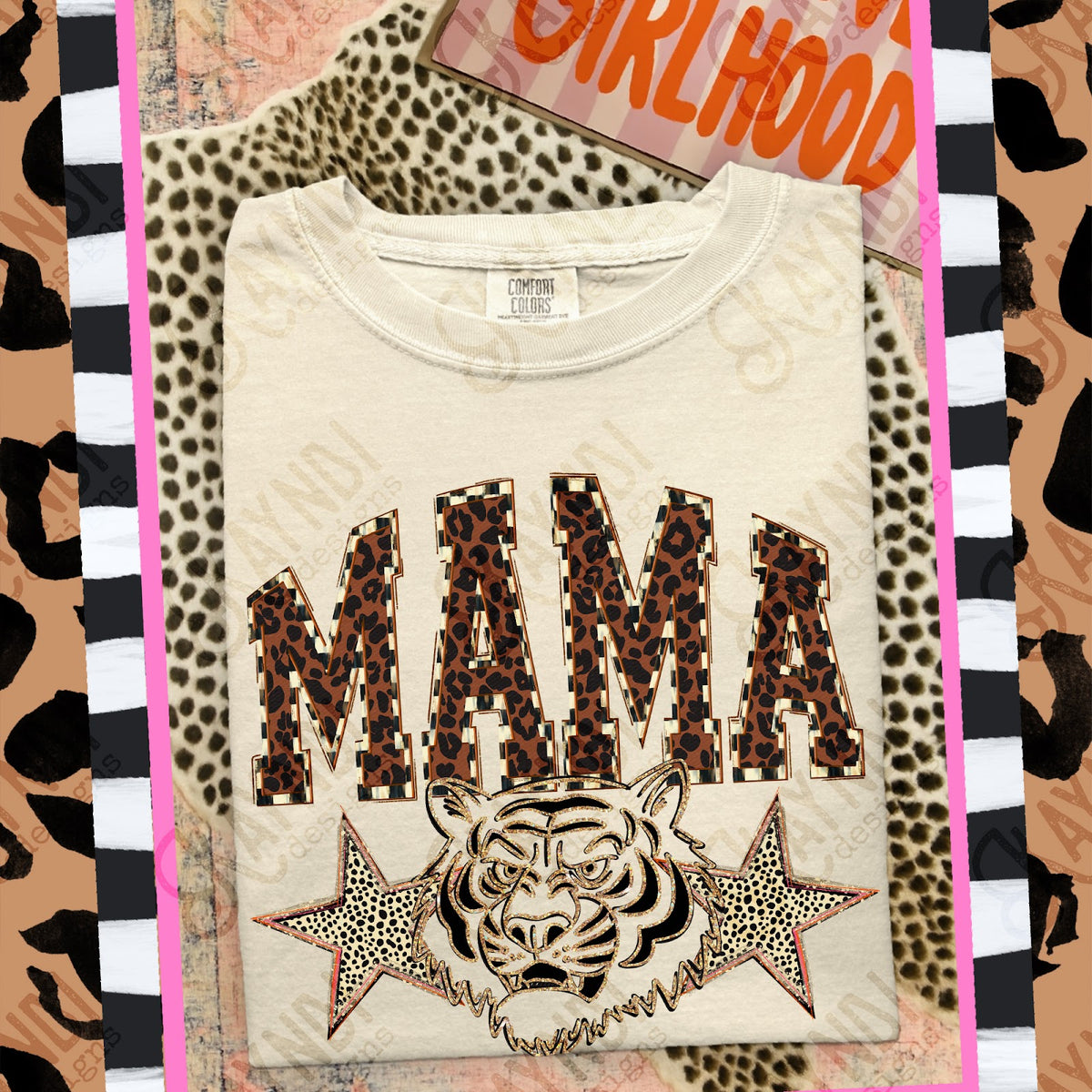 MAMA Tigers 4 Top design mockup