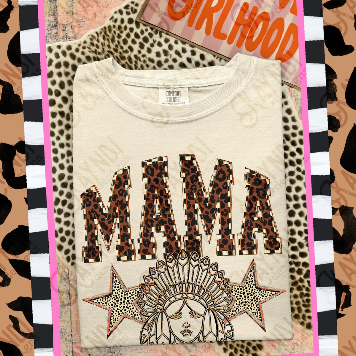 MAMA Warriorettes Top design mockup