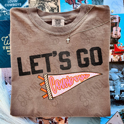 Pendant Flag Let's Go Cowboys TropicalCowgirl Comfort Colors Espresso 3 Top