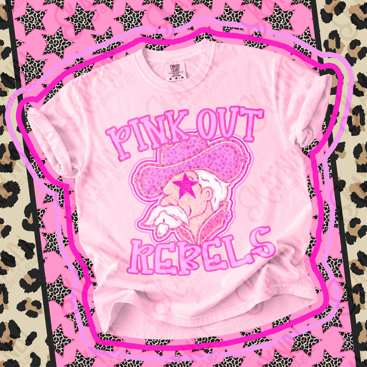 Pink Out Rebels Top design mockup