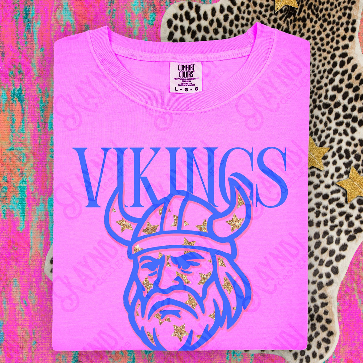 Glitter Star Mascots Vikings Top