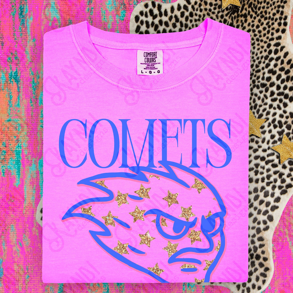 Glitter Star Mascots Comets Top