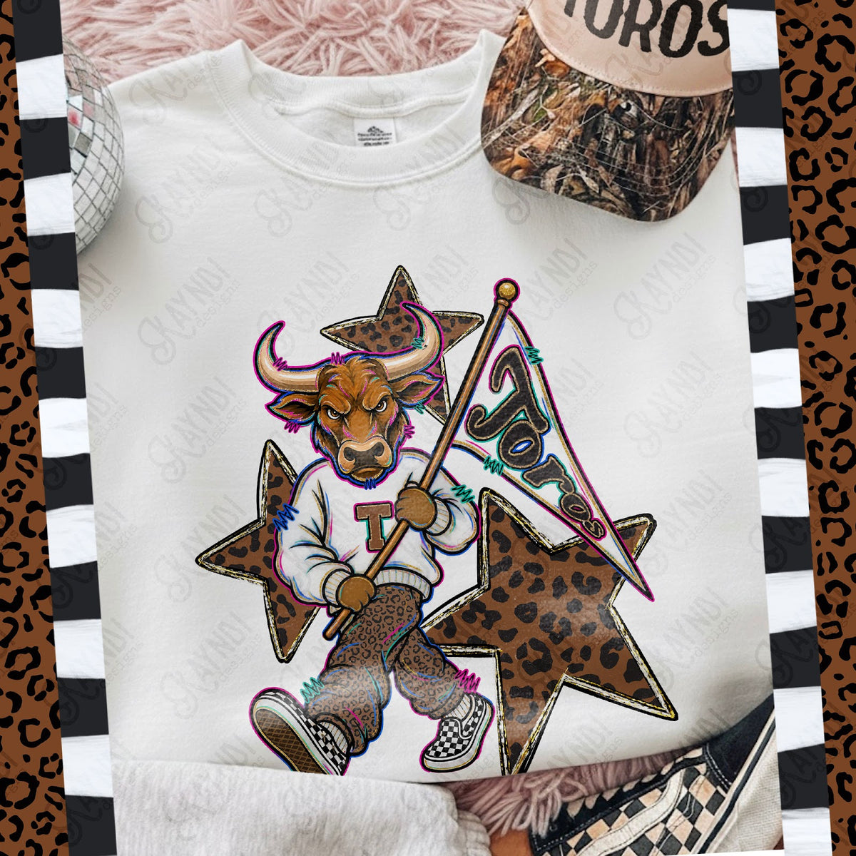 Leopard Sweats Toros 3 Top