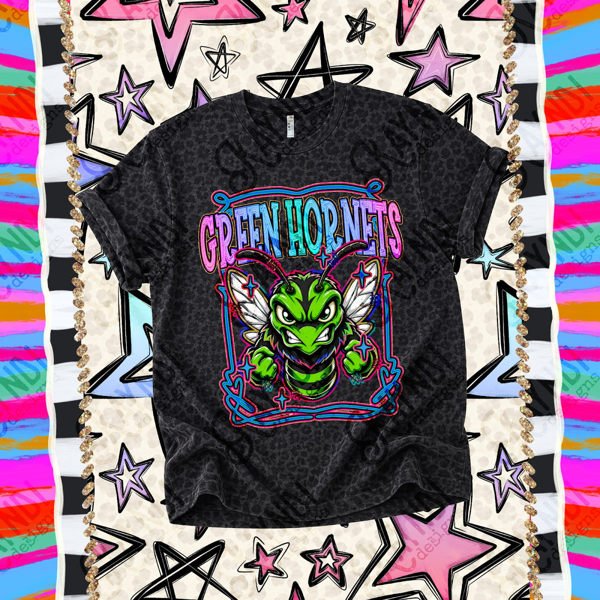 Retro Pop Green Hornets Top
