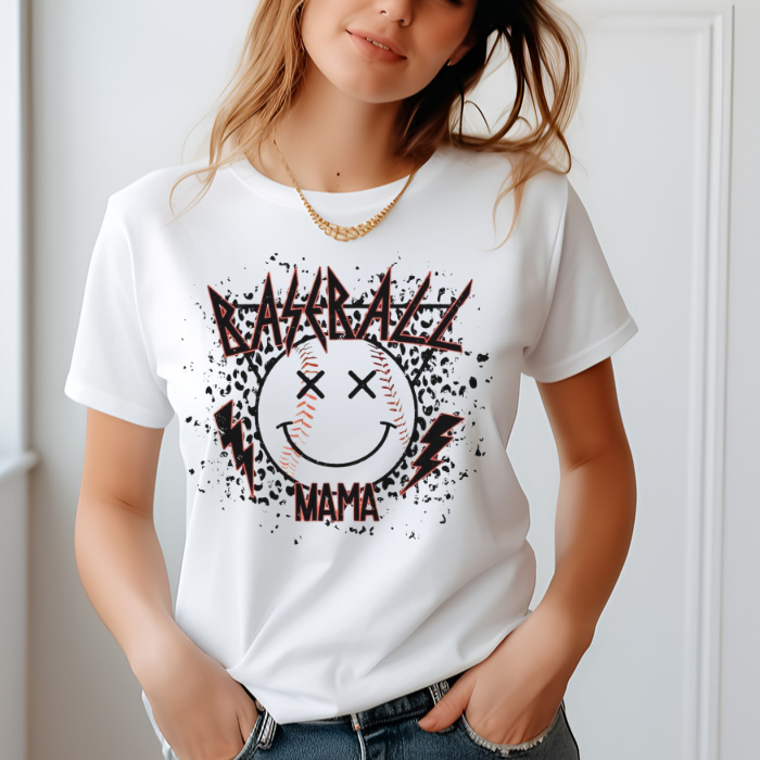 Retro Baseball Smiley Top