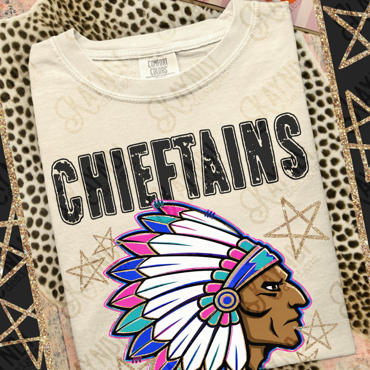 Grunge Varsity Chieftains 3 Top