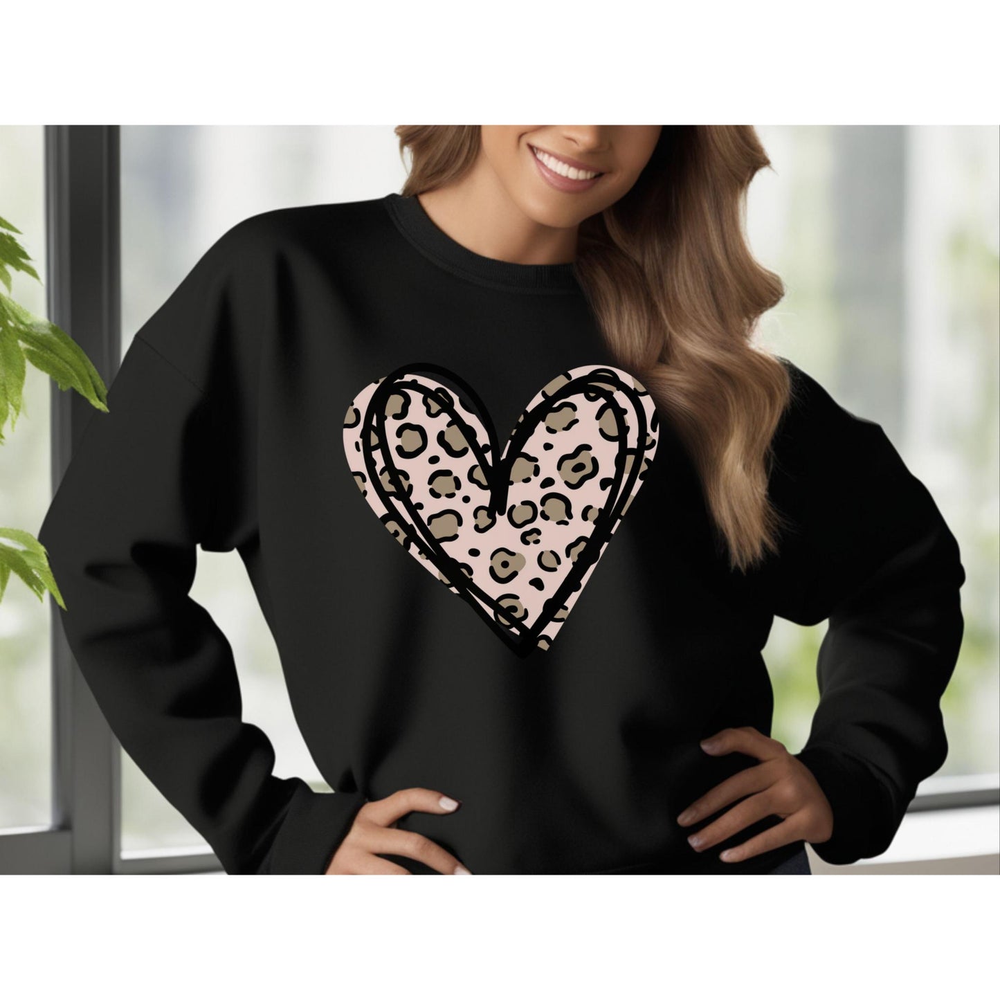 Leopard Heart Top