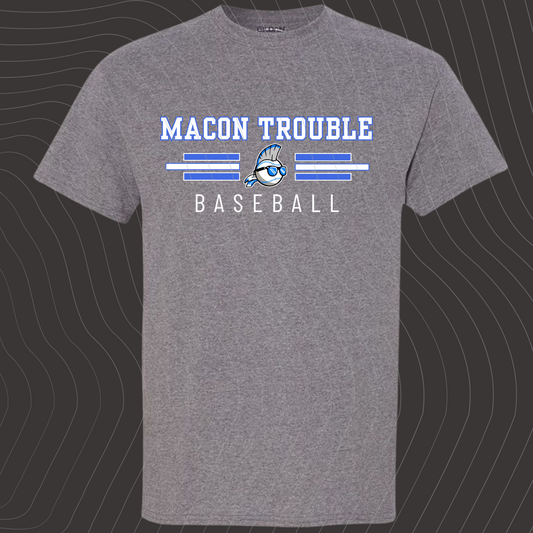 Macon Trouble-Design A- GRAY- Short Sleeve/Long Sleeve T-Shirts