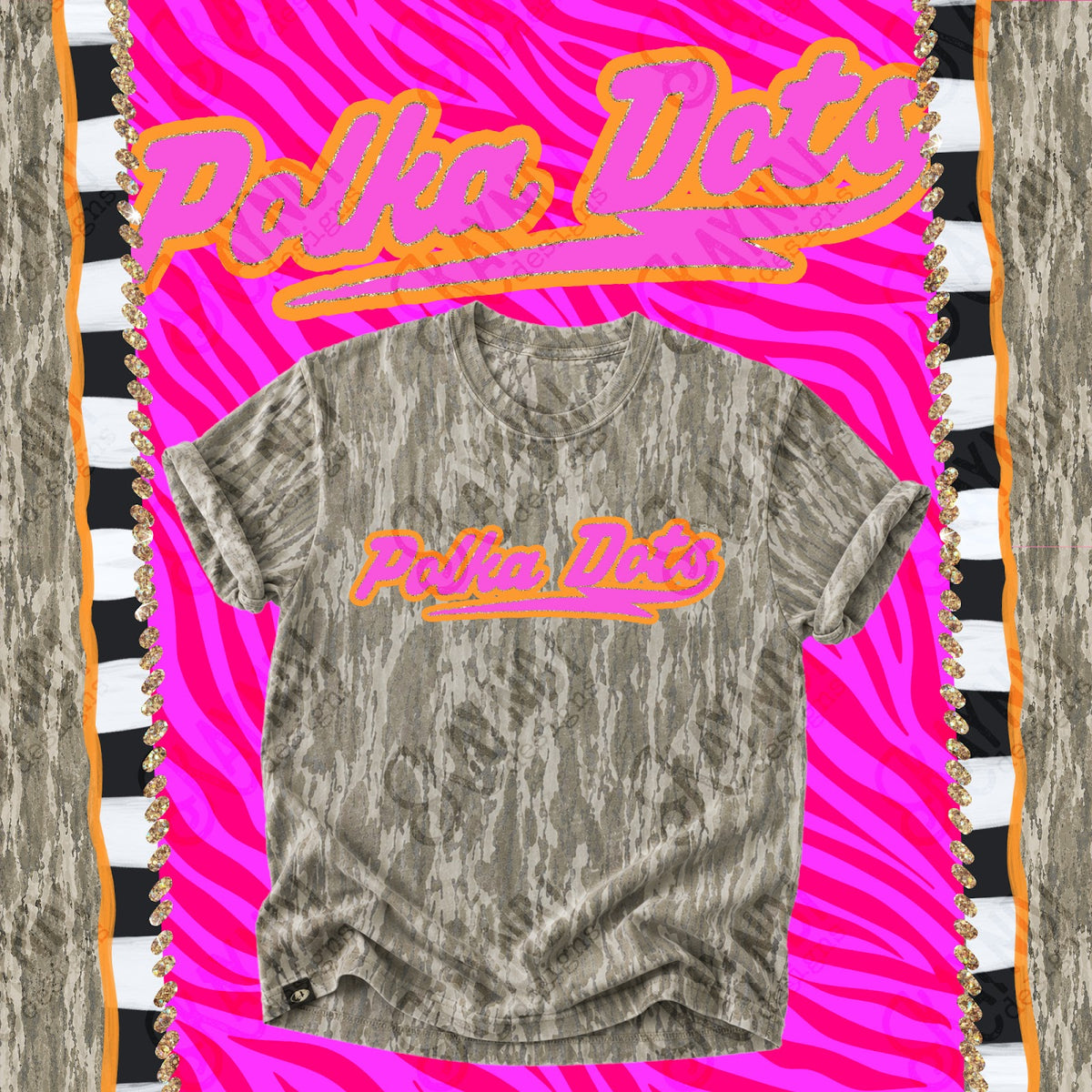 Prism Script Polka Dots Top