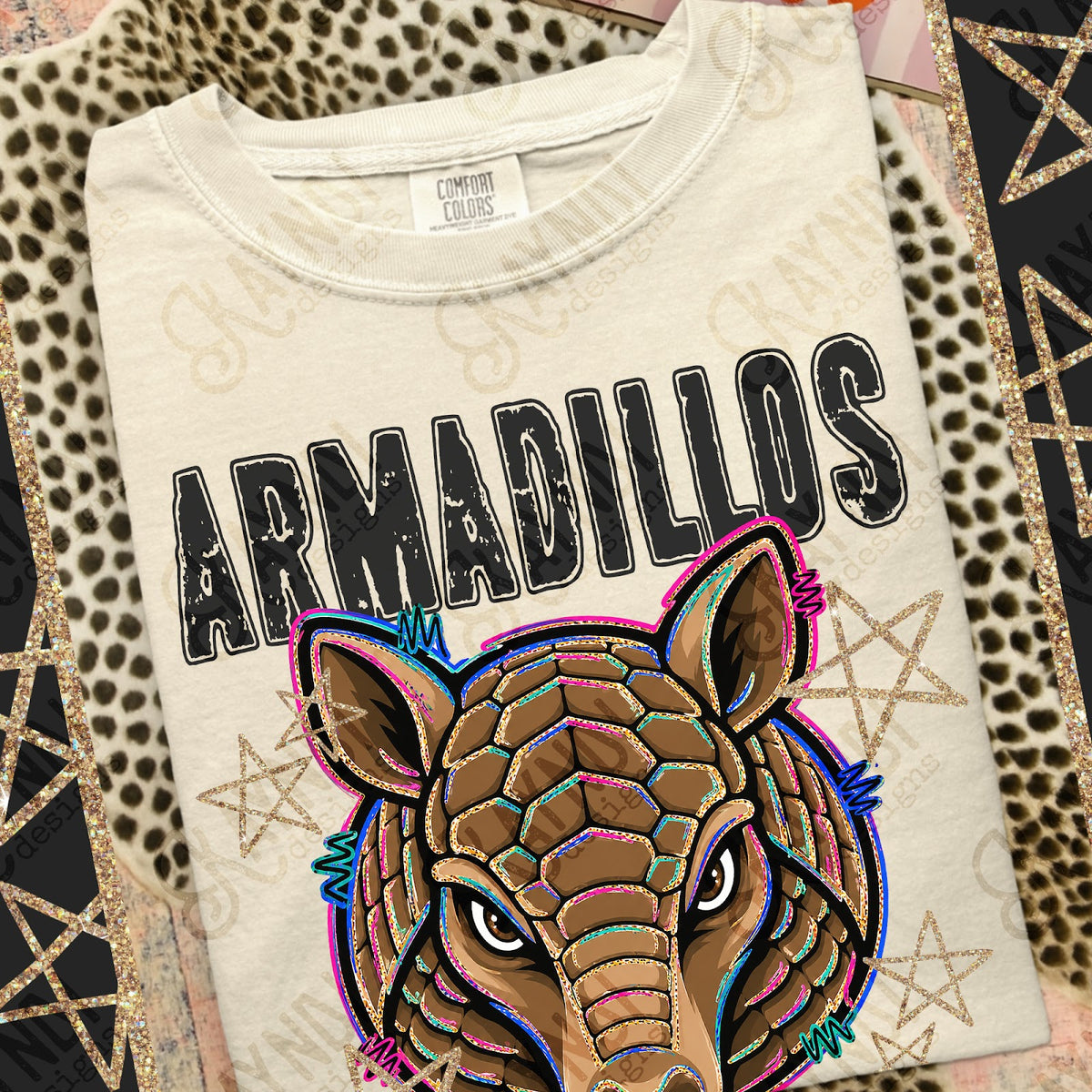 Grunge Varsity Armadillos Top