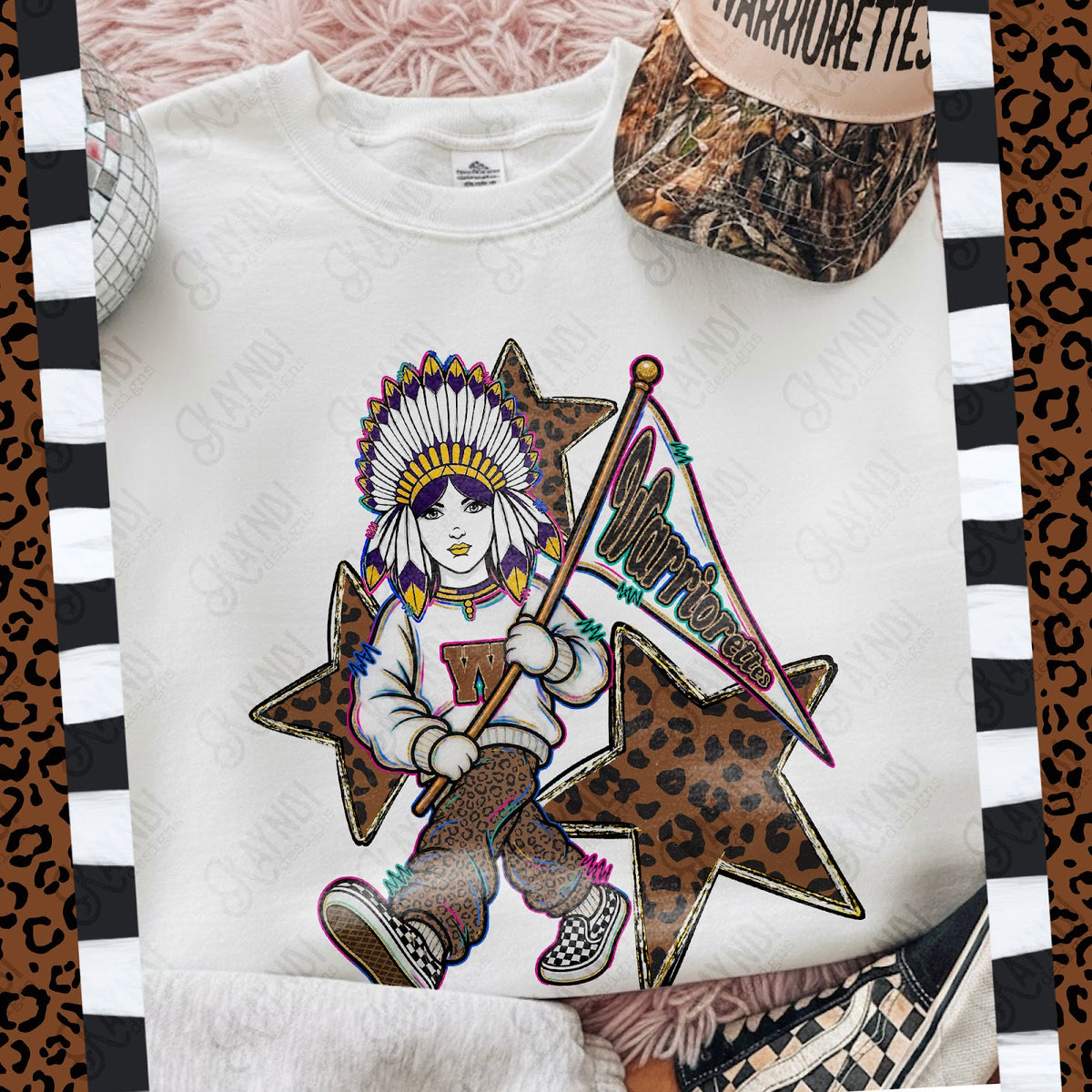 Leopard Sweats Warriorettes Top
