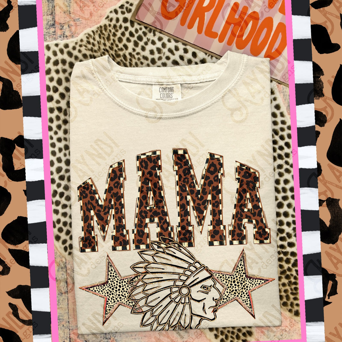 MAMA Warriors Top design mockup