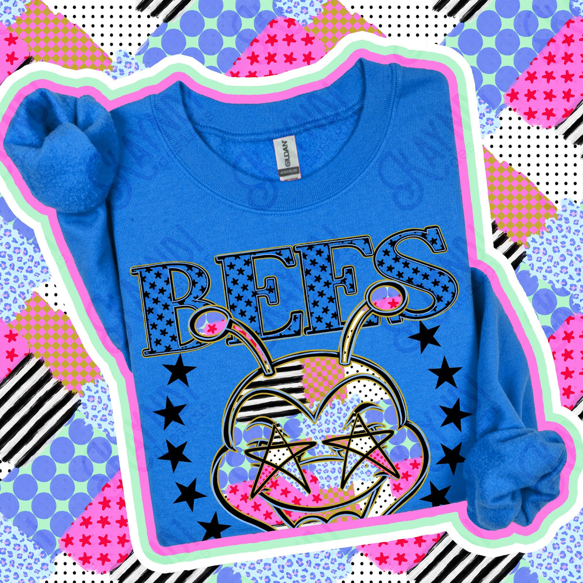 Patchwork Varisty Stars Bees Top