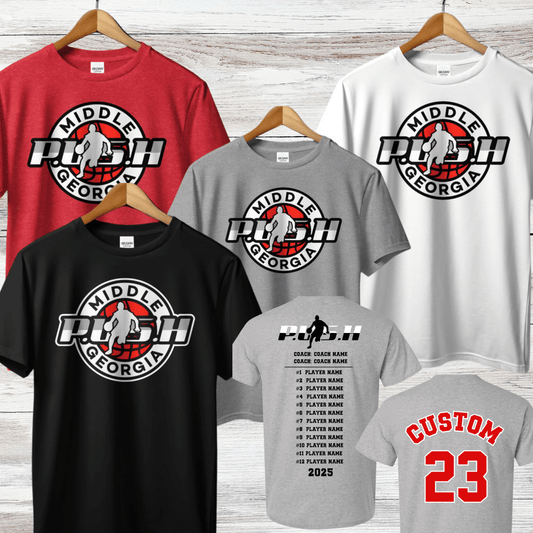 PUSH Basketball Design 1- Short Sleeve/ Long Sleeve Shirts