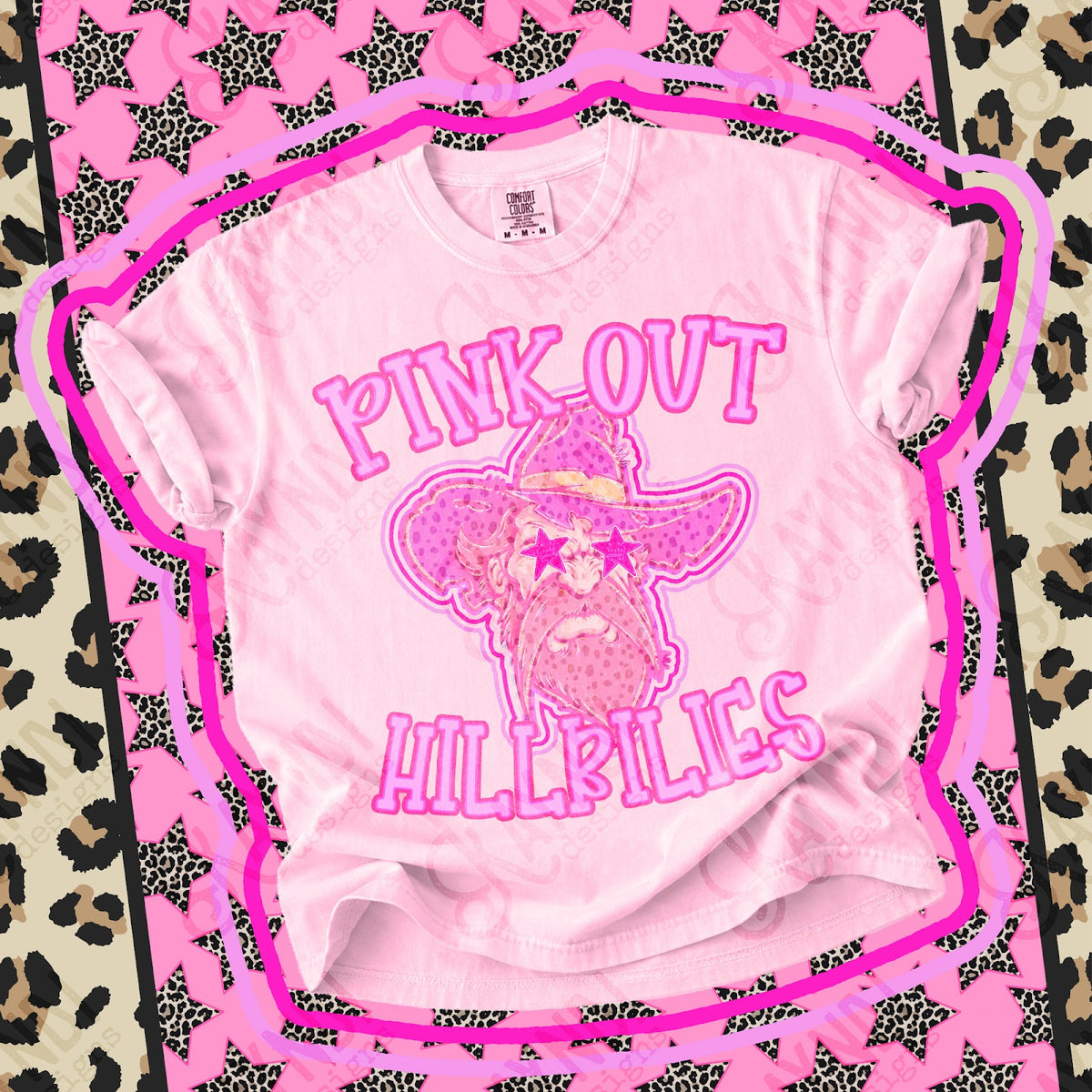 Pink Out Hillbilies Top design mockup