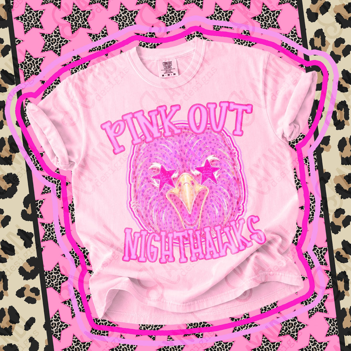 Pink Out Nighthawks 3 Top design mockup