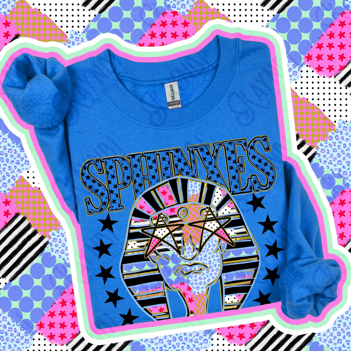 Patchwork Varisty Stars Sphinxes Top