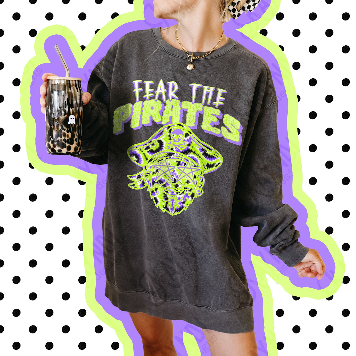 Fear the Pirates 2 Top apparel mockup