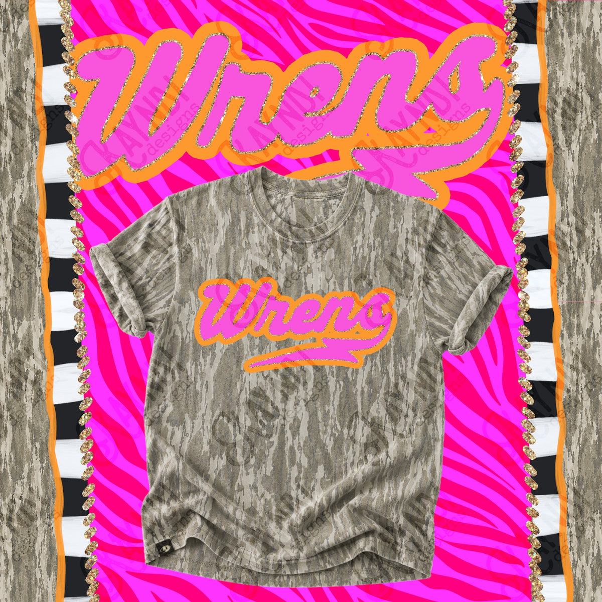 Prism Script Wrens Top
