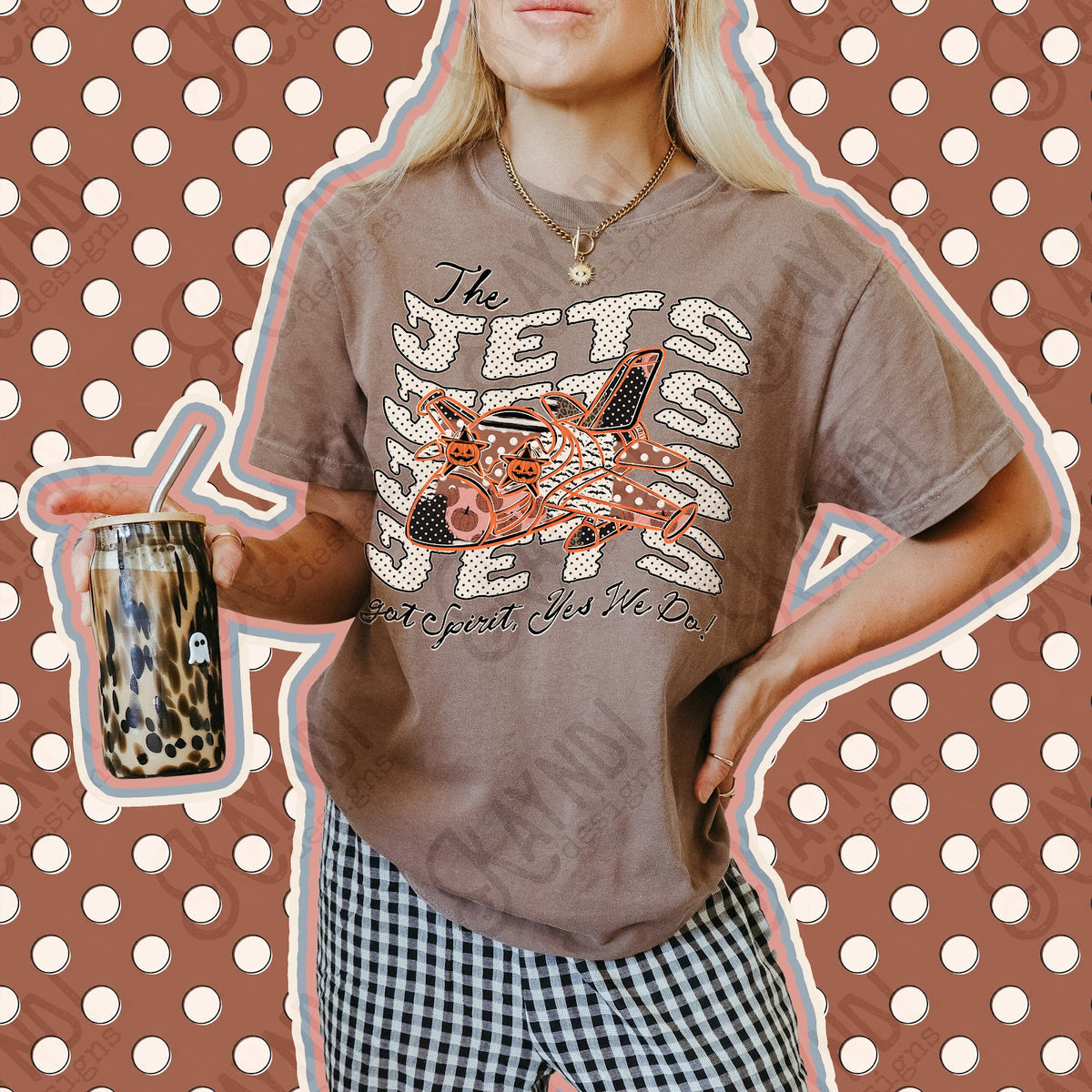 Patchwork Pumpkin Spirit Jets Top